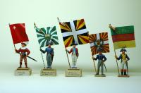 Suisse divers drapeaux , Jean Pierre Feigly Artisan-d'art Figurines-historiques