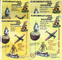 Catalogues suisse Eurominiatures des années  2002-2004-2006 et  2008  , Jean Pierre Feigly Artisan-d'art Figurines-historiques