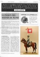 magazine COLLECTIONS-PASSIONS , Jean Pierre Feigly Artisan-d'art Figurines-historiques