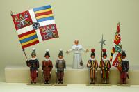 Jean-Paul II et garde Pontificale , Jean Pierre Feigly Artisan-d'art Figurines-historiques